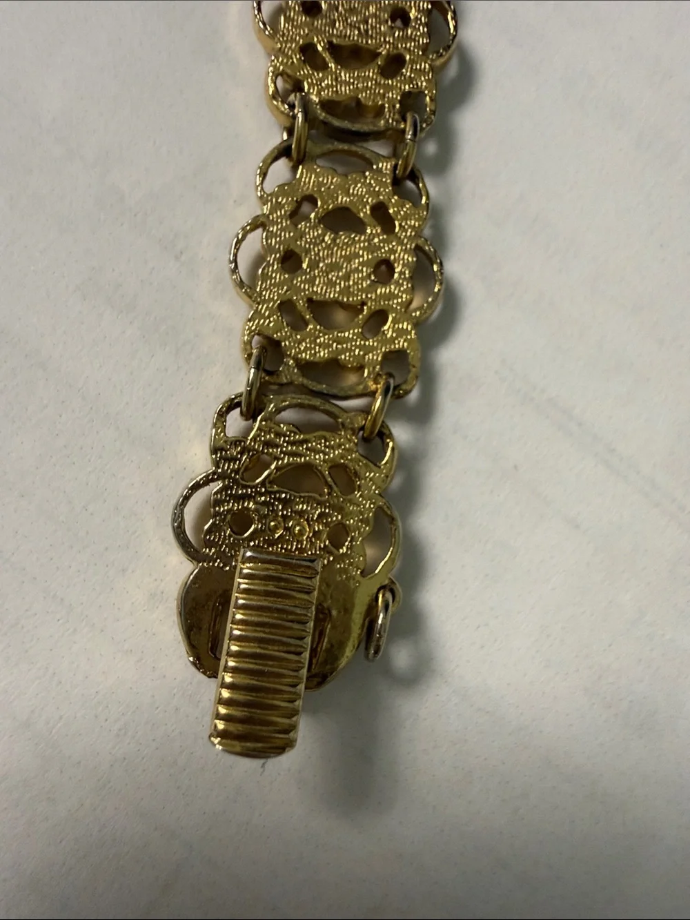Vintage Gold Filigree Bracelet and Drop Earrings Set - Elegant Women's Jewelry